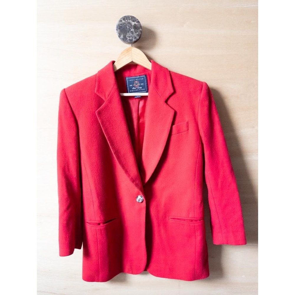 VTG 90s Wool/Nylon/Cashmere Blend Red The Limited Blazer